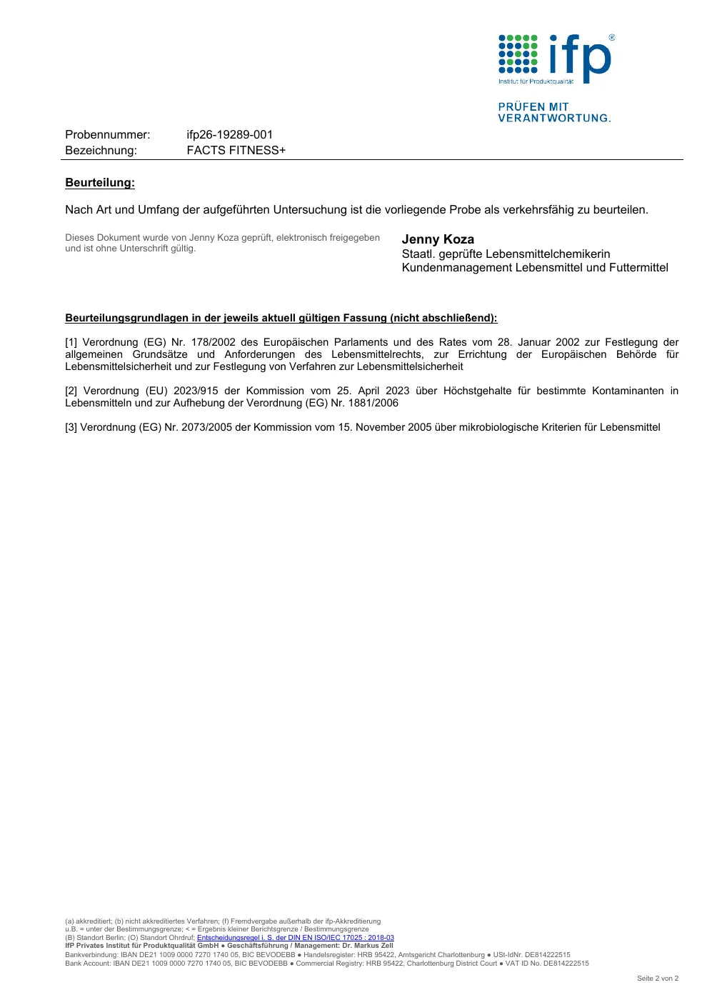 Prüfbericht · Fitness · 2
